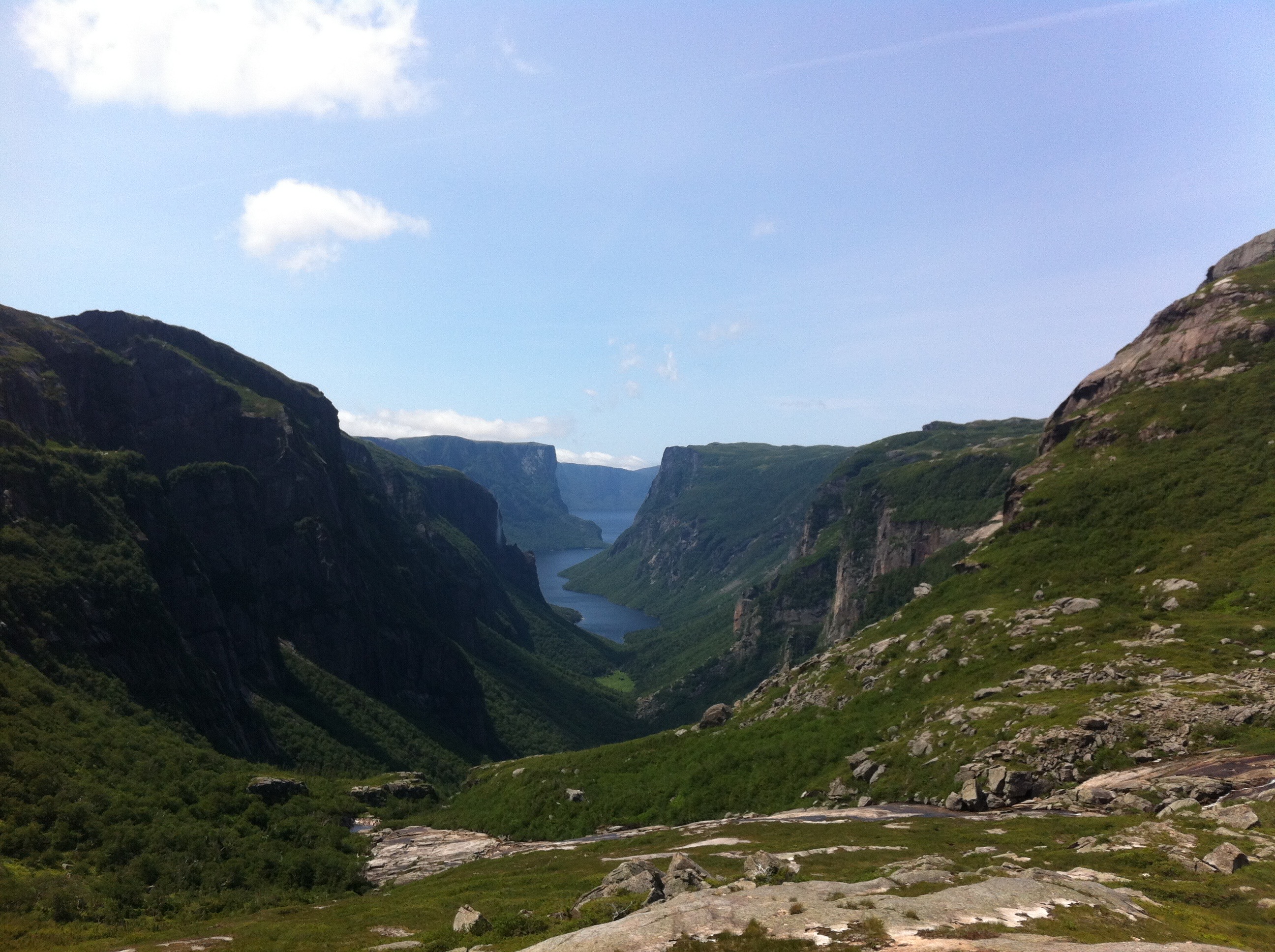 A view of the landscape on the Long Range Traverse in Newfoundland.